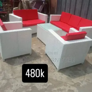 4 Rattan Chairs + Matching Center Table – Imported
