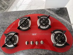 Red Kitchen Cooktop