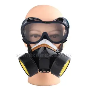 Professional Safety Full Face Mask With Dual Vapour Cartridges