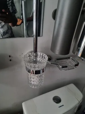 Glass Hanging Toilet Brush