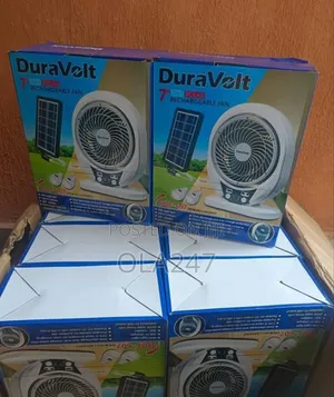 Duravolt 7" 3-in-1 Solar Rechargeable Fan (Drf-607)
