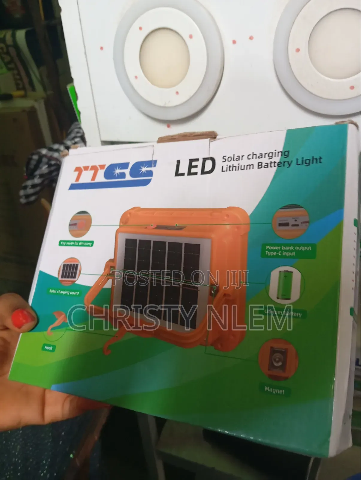 TTC Solar Charging Led Light With Lithium Battery