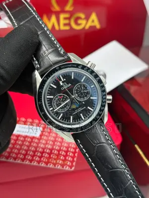 Omega Leather Chronograph Watch