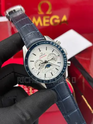 Omega Leather Chronograph Watch
