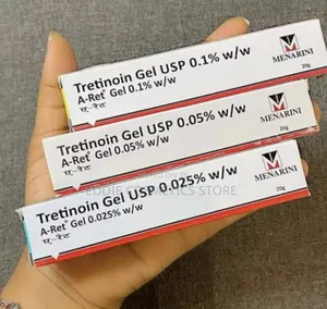 A-Ret Tretinoin Gel 0.025% 0.05% 0.1% Acne Dark Spots Anti-Aging