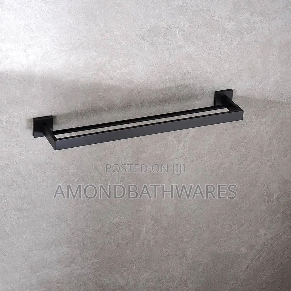 Double Black Towel Hanger