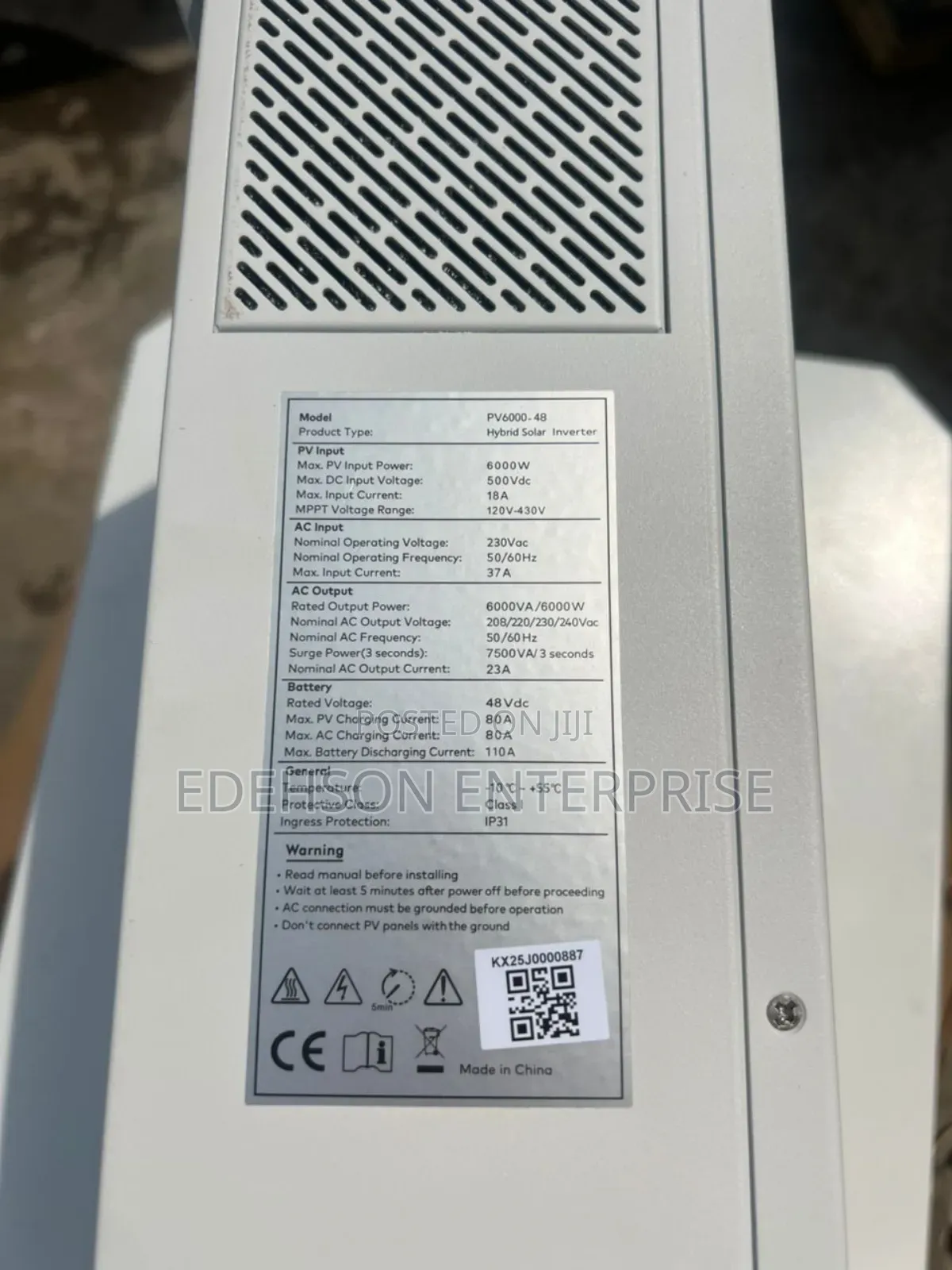 Haisic Inverter Hybrid 6kva 48v
