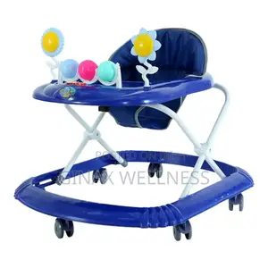 Adjustable Baby Walker With Music, Toys and Wide Anti-Tipping Base