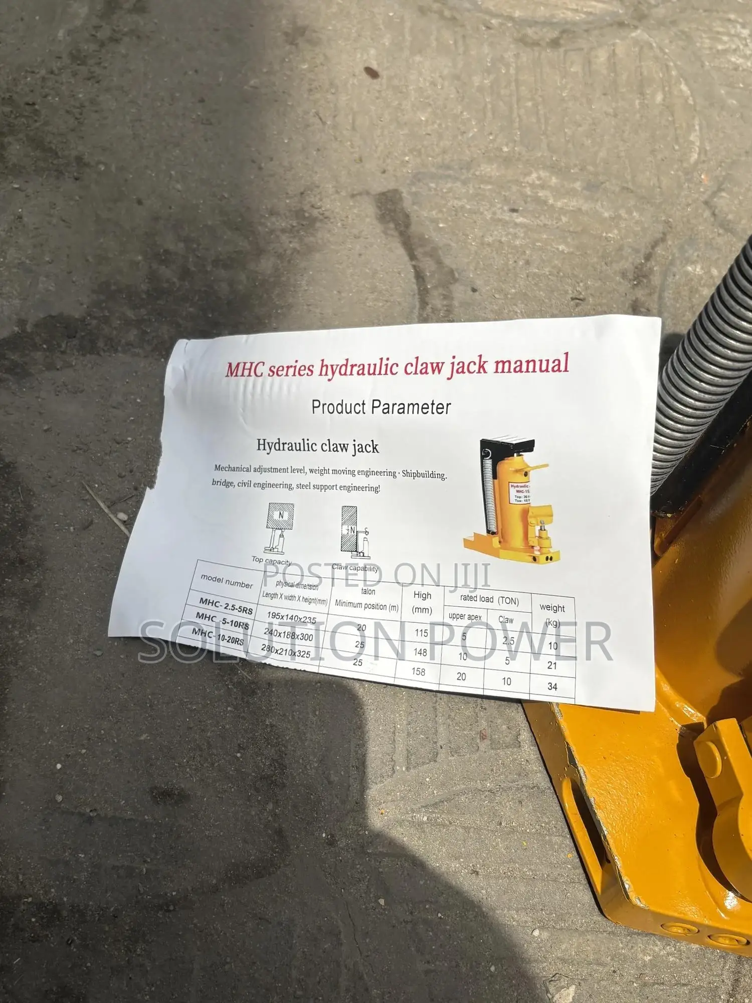 10ton Hydraulic Claw Jack