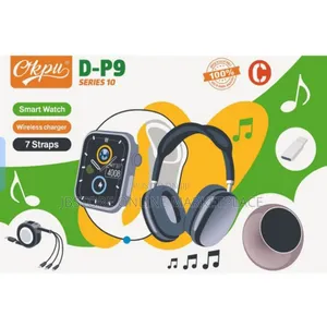 Dp9 Smartwatch,Headset-Large Touch Screen Ecg Health Tracker 7 Strap