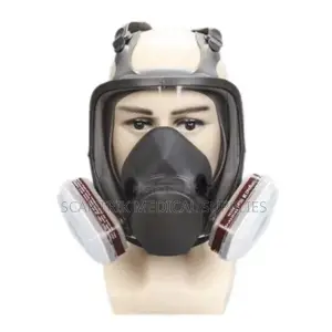 Heavy-Duty Full Face Mask With Chemical Vapour Cartridge