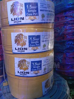 1.5mm Lion Golden Nigerian Single Core Electric Cable Pure Copper