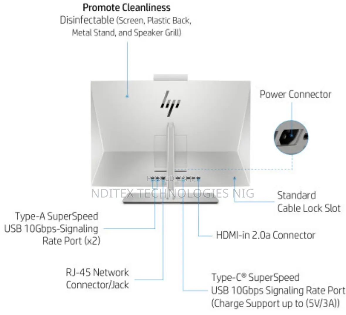 New Desktop Computer HP EliteOne 800 G6 16GB Intel Core i5 SSD 512GB