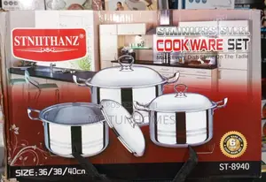3pieces High Quality Stainless Cookware Set 36cm,38cm ,40cm