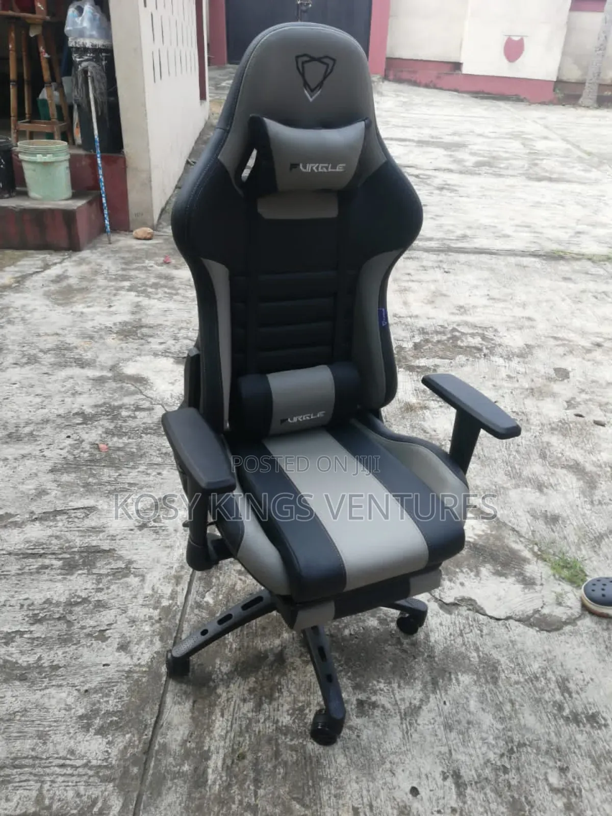 Ergonomic Greyblack Gaming Chair