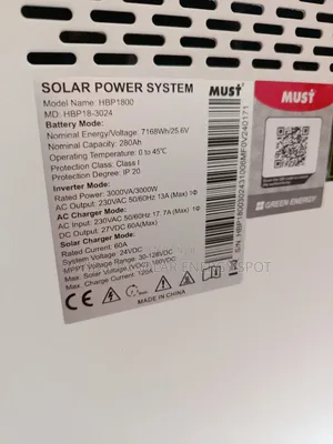 7kwh and 3kva 24v All in One Must Solar Lithium Battery