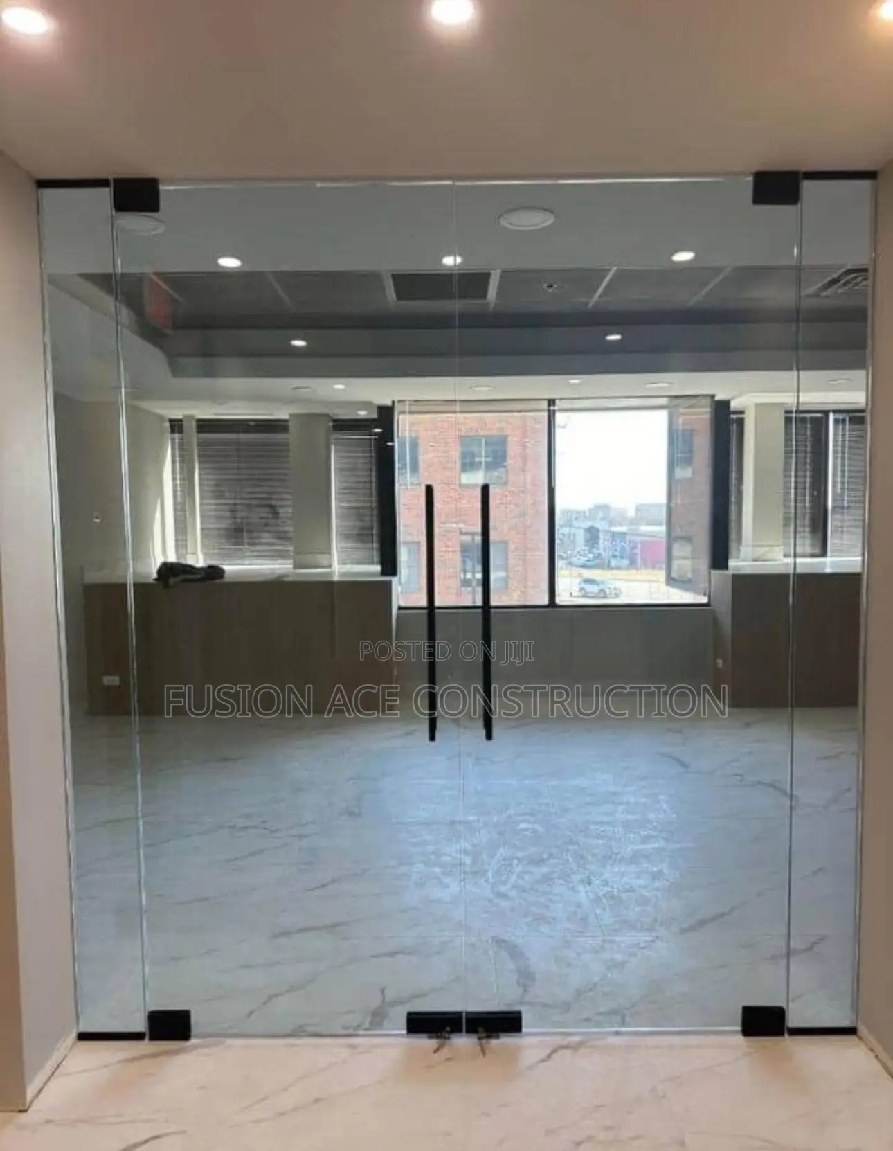 Double Panel Frameless Door