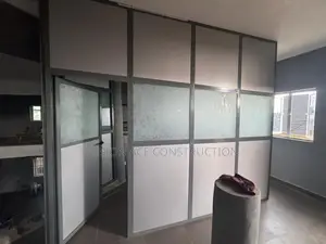 Office Partition With Glass and Board