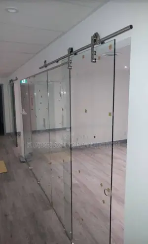 Sliding Frameless Glass Door Partition