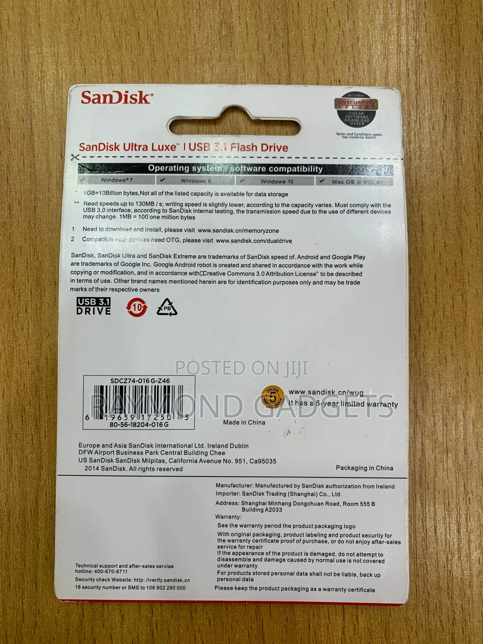 Sandisk Ultra Luxe Usb 3.1 Flash Drive – 150mb/S 16gb