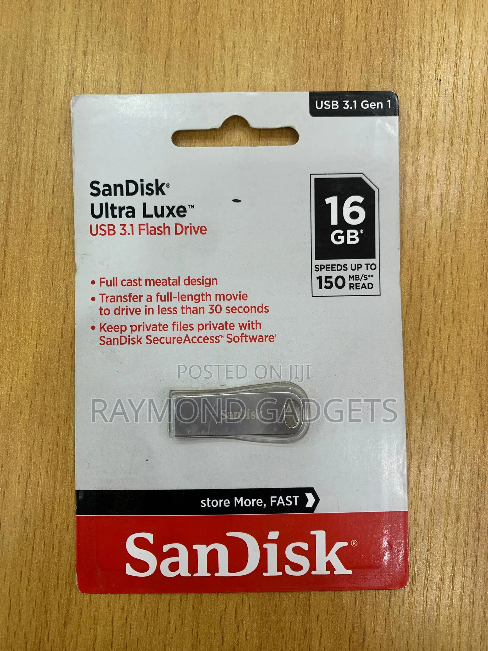 Sandisk Ultra Luxe Usb 3.1 Flash Drive – 150mb/S 16gb