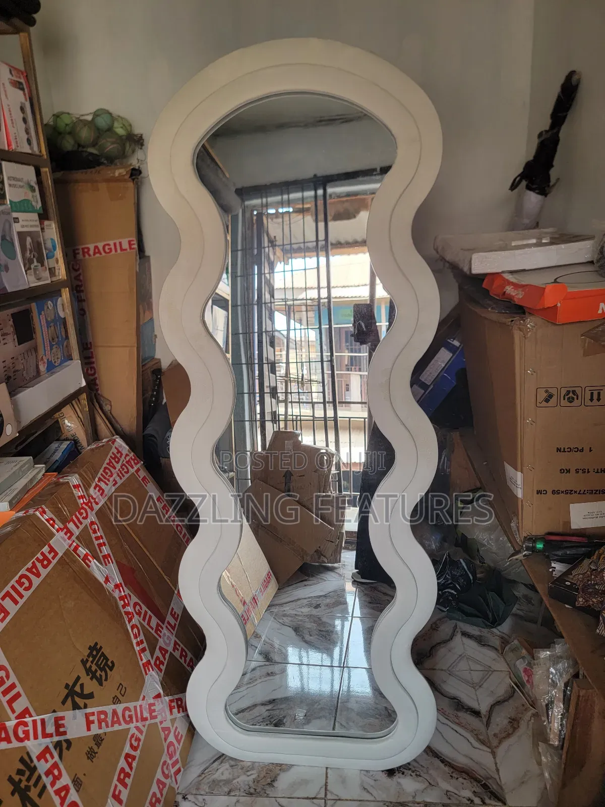 Luxury Wavy Full Length Mirror