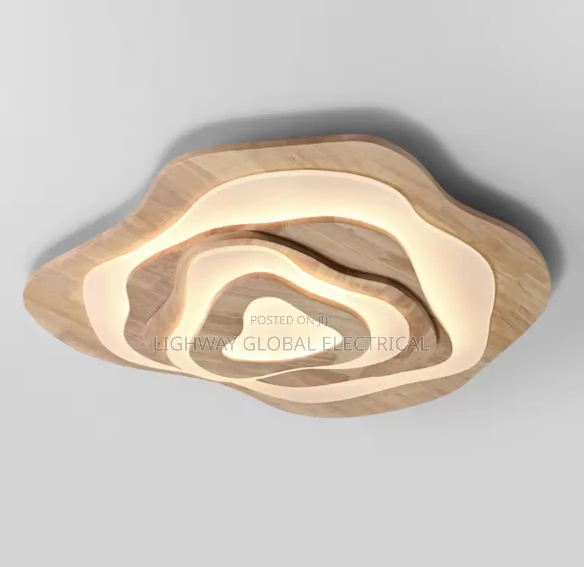 Modern Nordic Wood Led Ceiling Flosh Decor Light