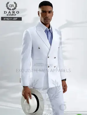 Classic White Double Daro Turkish Men’S Suit