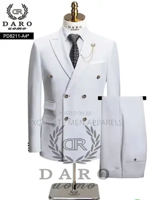 Classic White Double Daro Turkish Men’S Suit