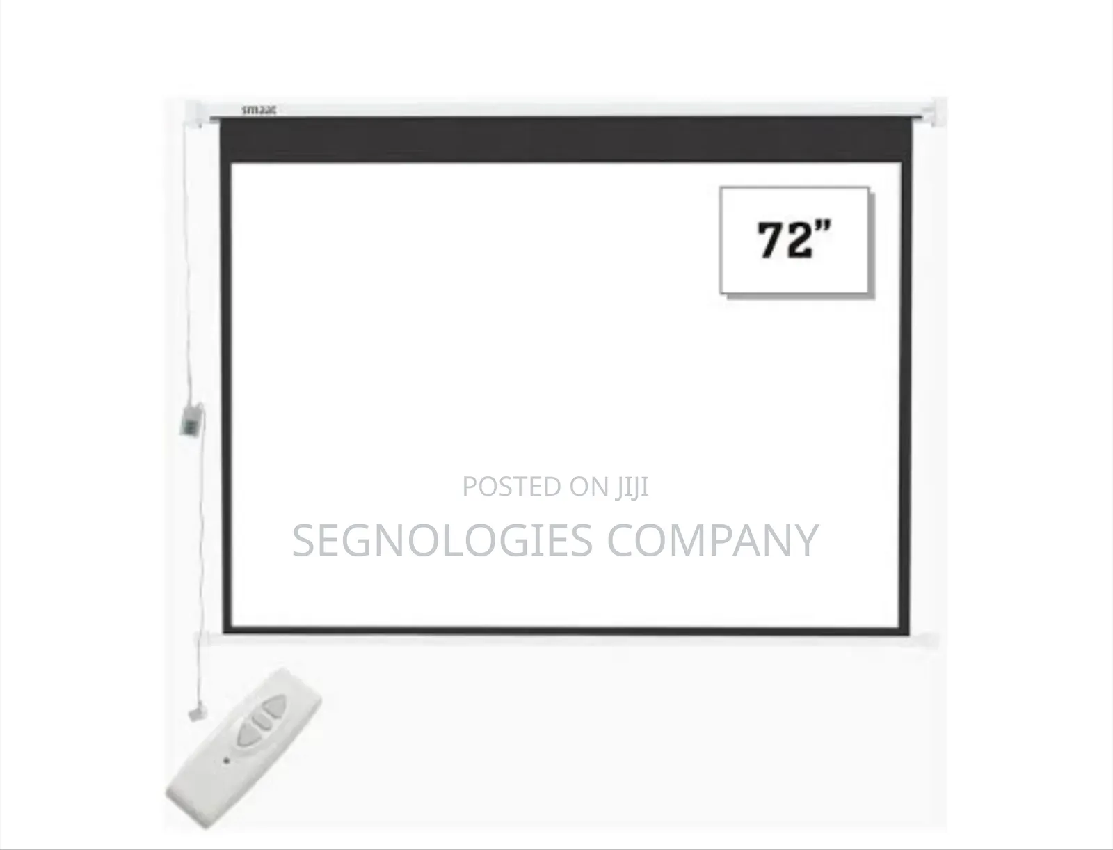 Smaat 72 By72 Electric Motorised Projector Screen With Remote Control