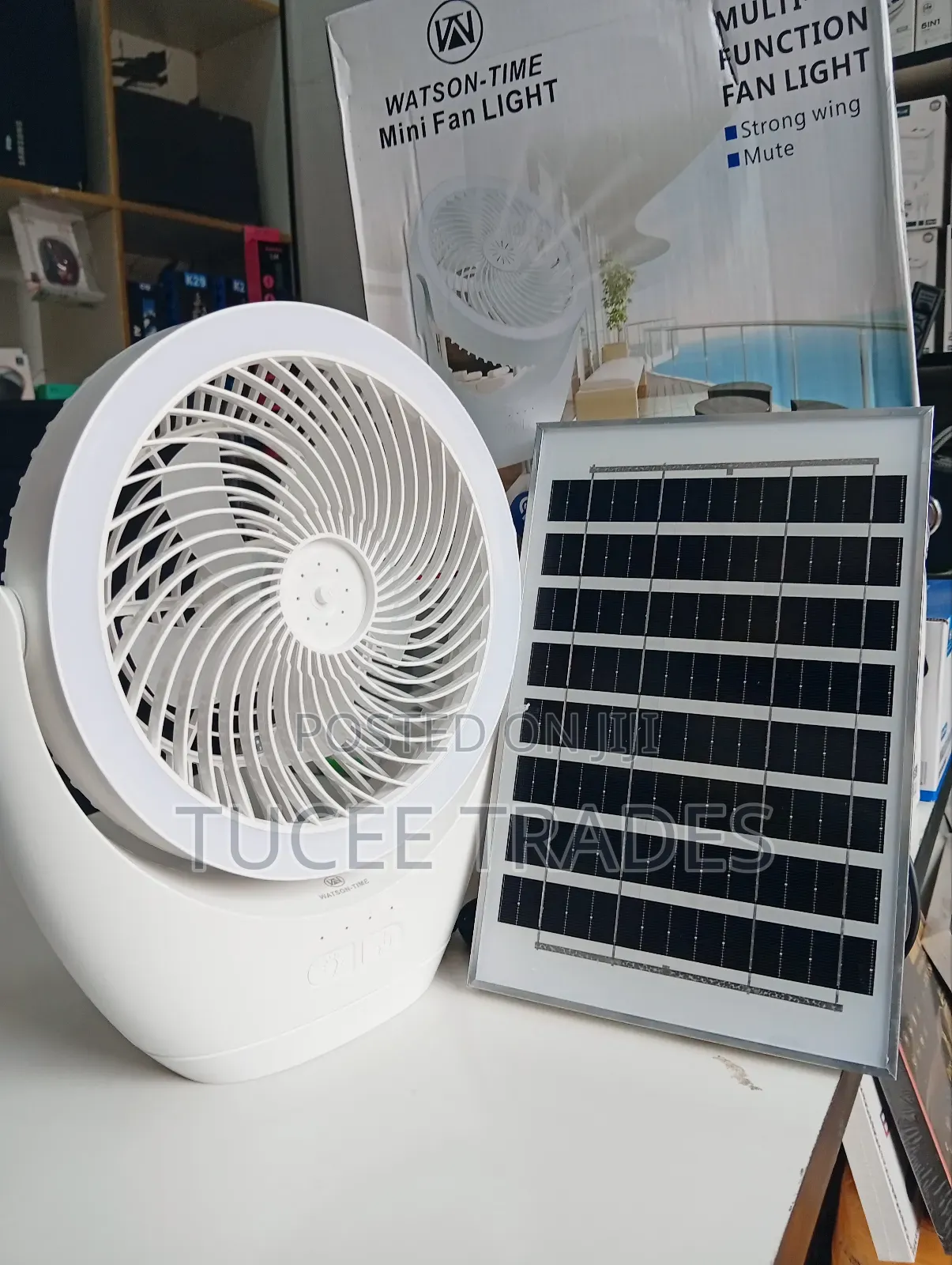 Watson Solar Rechargeable Fan