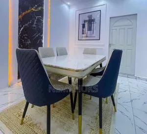 High Quality 6 Seater Marble Dining Table and Chairs