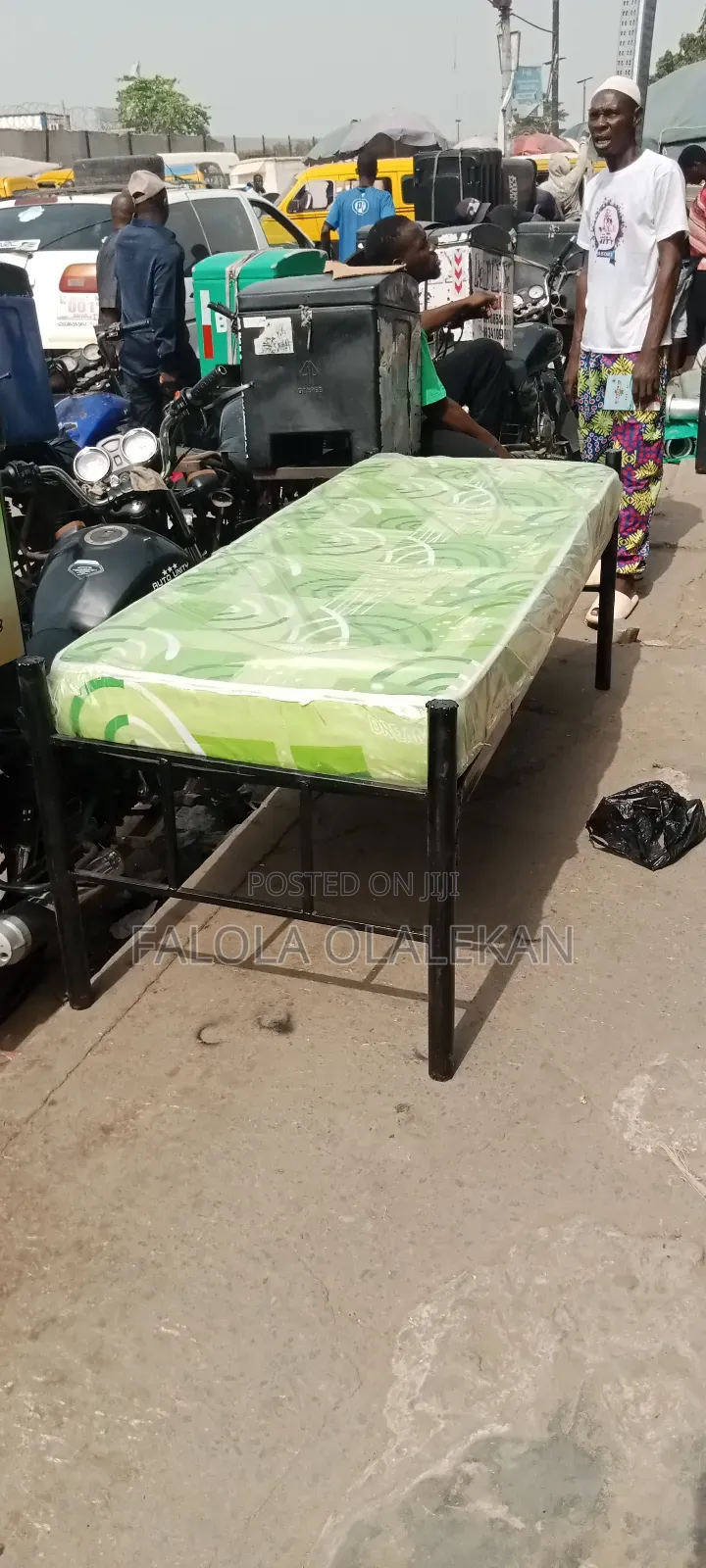 2.5 by 6 Iron Bed With Mattress