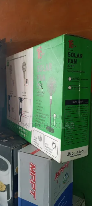 16inch Solar Fan Rechargeable Ac/Dc