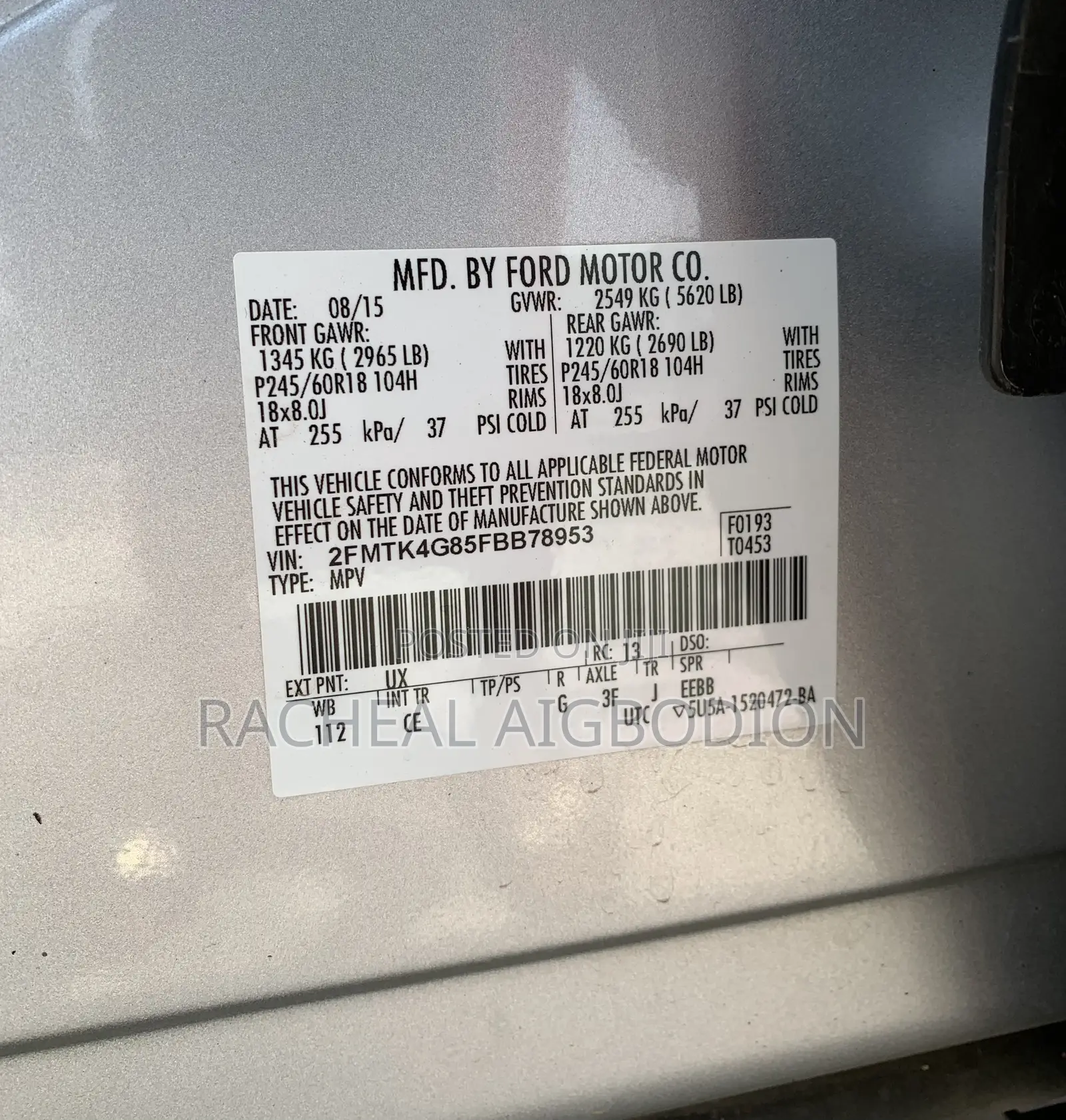 Ford Edge 2016 Silver