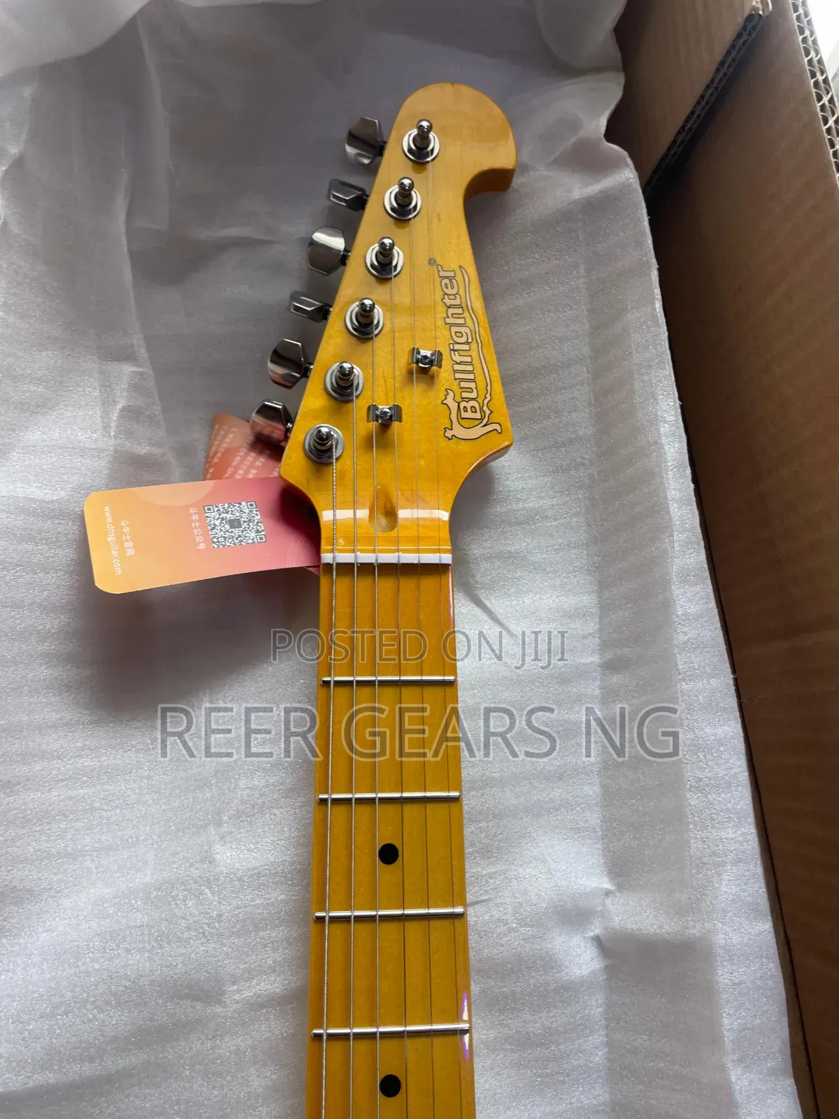 White Bullfighter Telecaster Electric Guitar
