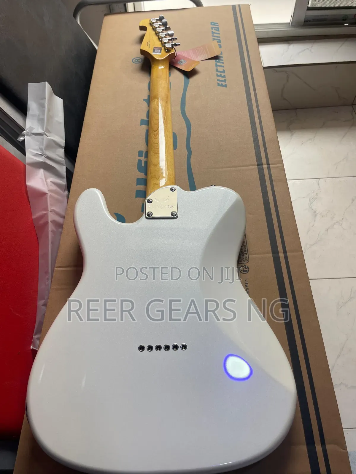 White Bullfighter Telecaster Electric Guitar