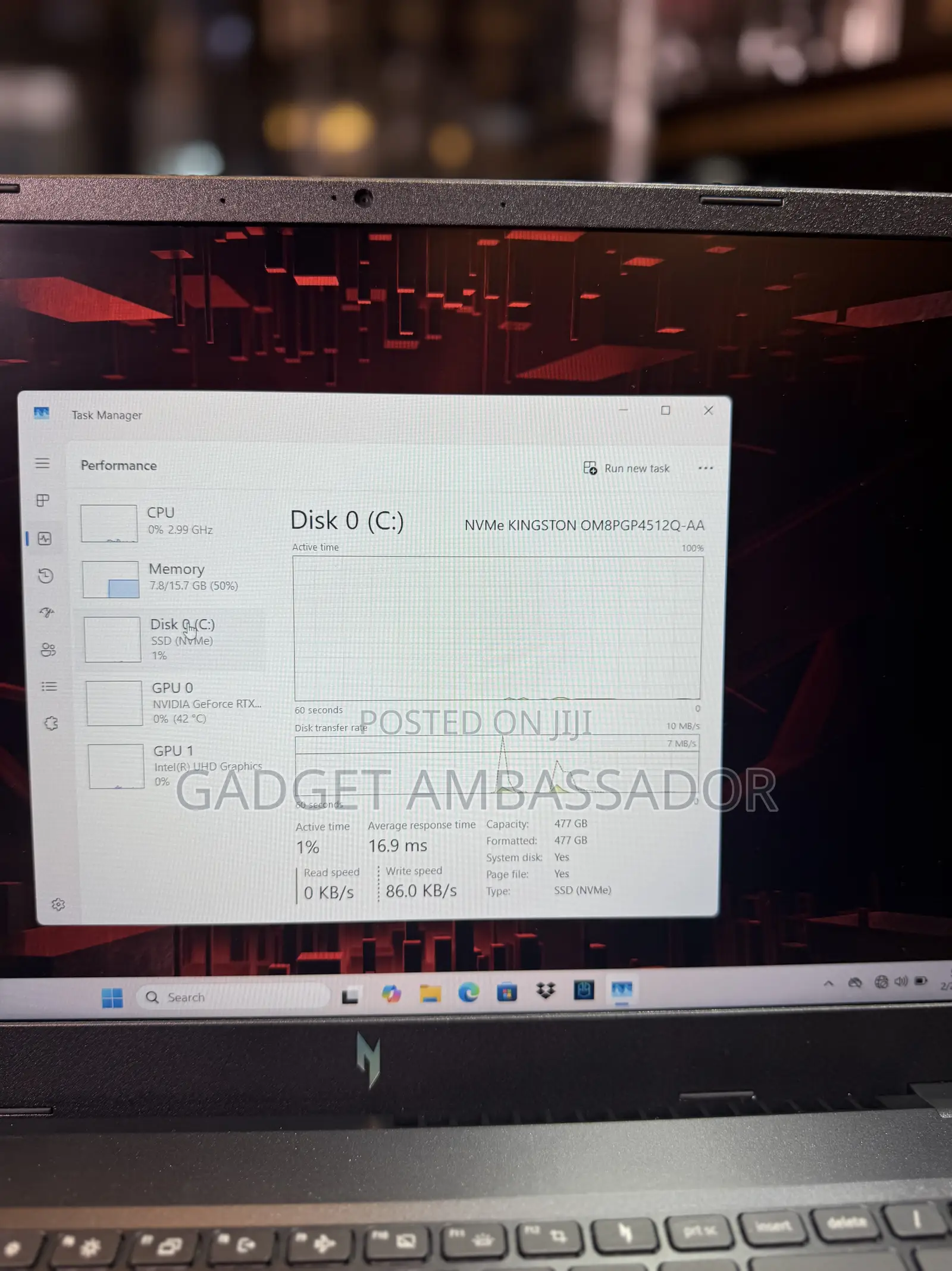 Laptop Acer Nitro 5 16GB Intel Core i7 SSD 512GB