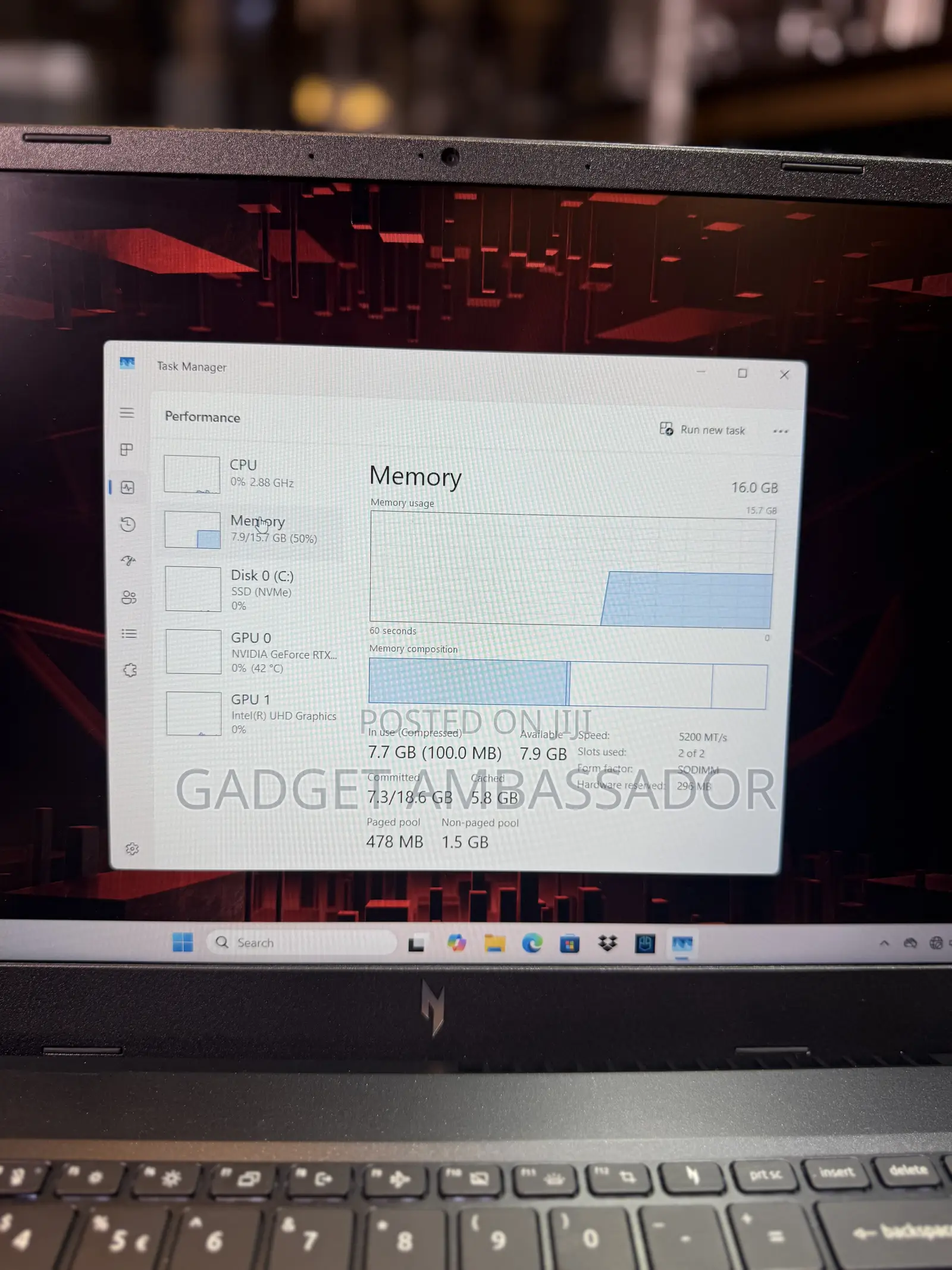 Laptop Acer Nitro 5 16GB Intel Core i7 SSD 512GB