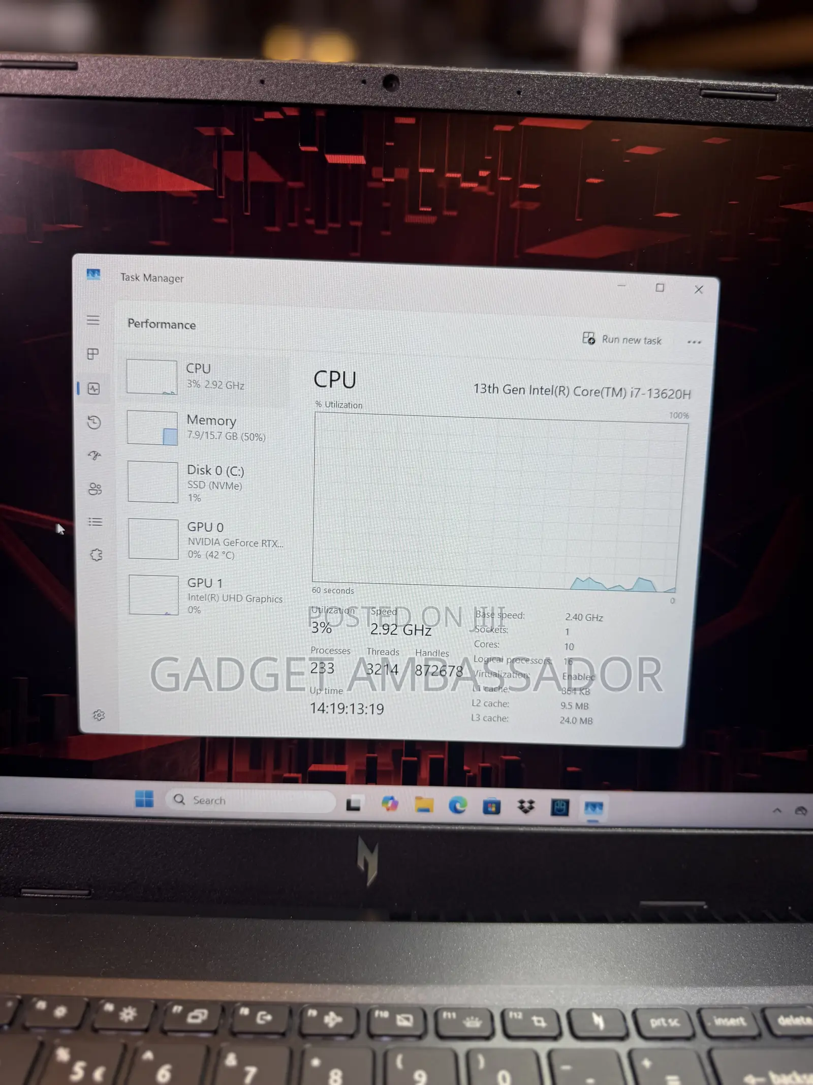 Laptop Acer Nitro 5 16GB Intel Core i7 SSD 512GB