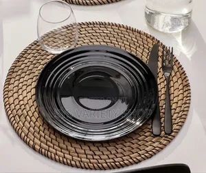 Set of 10 Ikea Black Plate ( Light Weight) 24cm