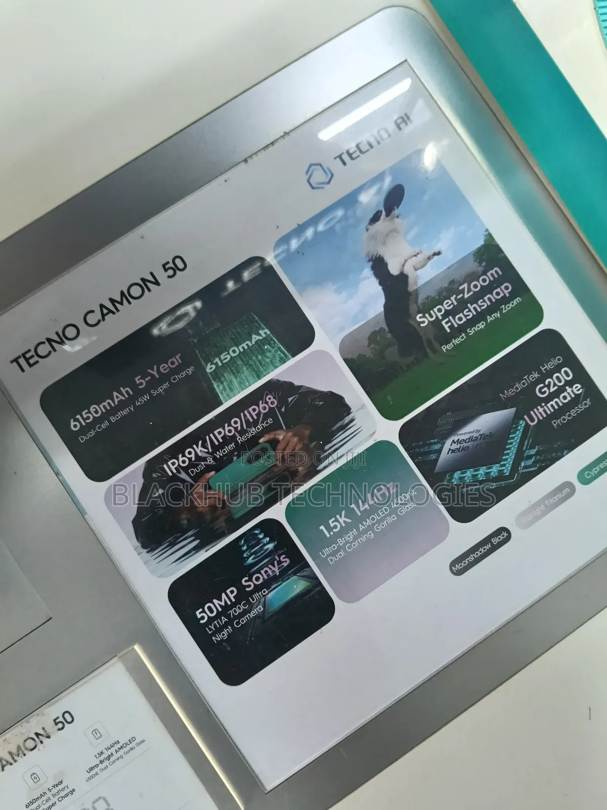 New Tecno Camon 50 256 GB Silver