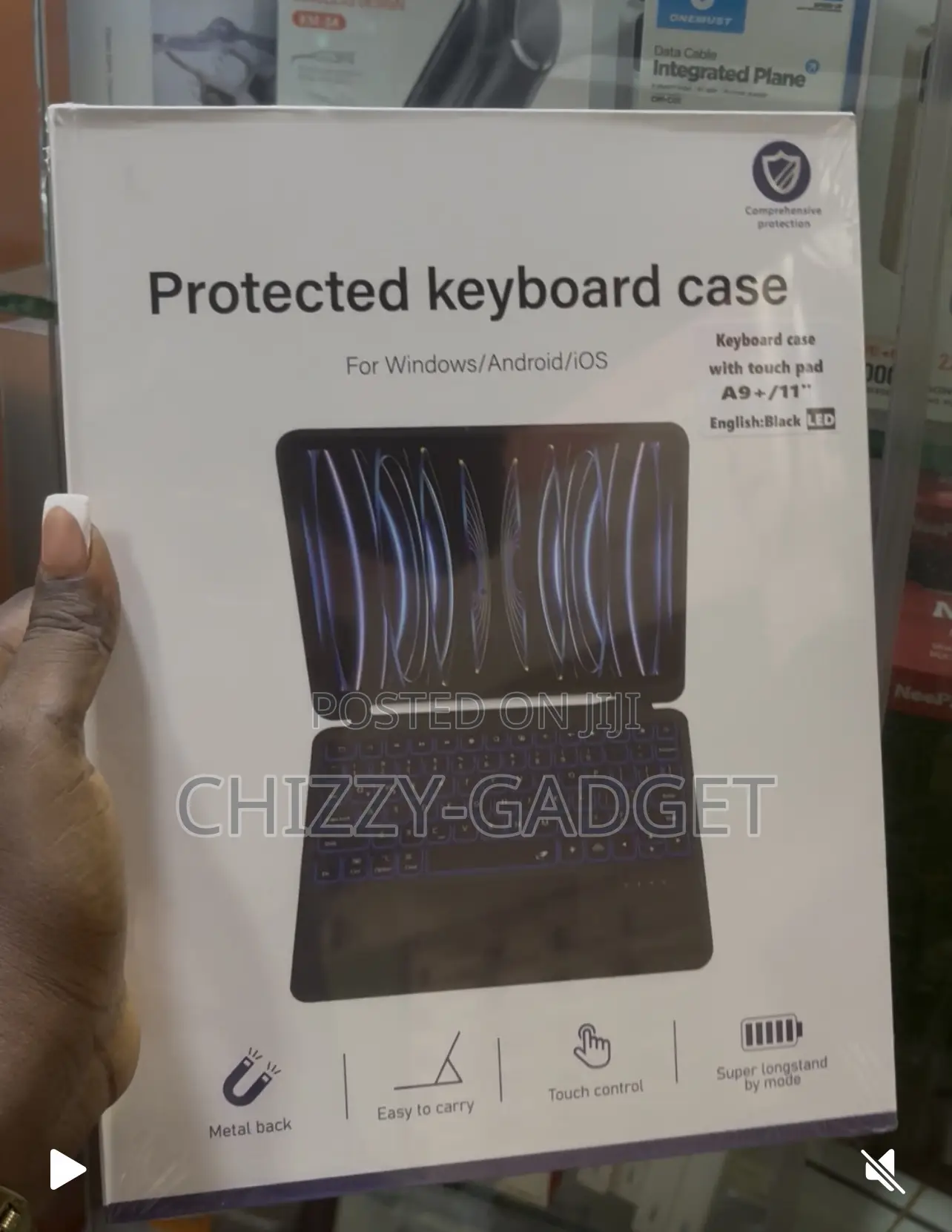 Samsung Galaxy Tab A9 Plus Keyboard Case With Trackpad and Light
