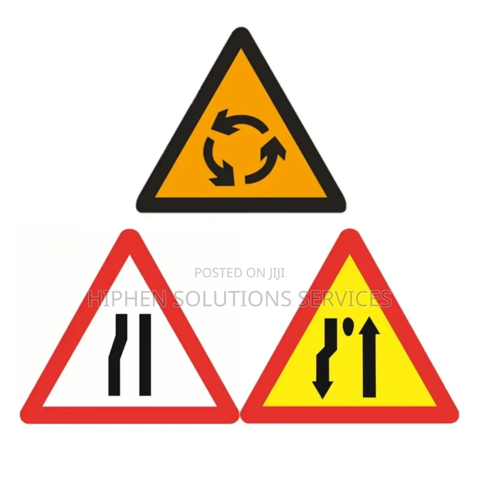 Warning,Construction Road Signs.