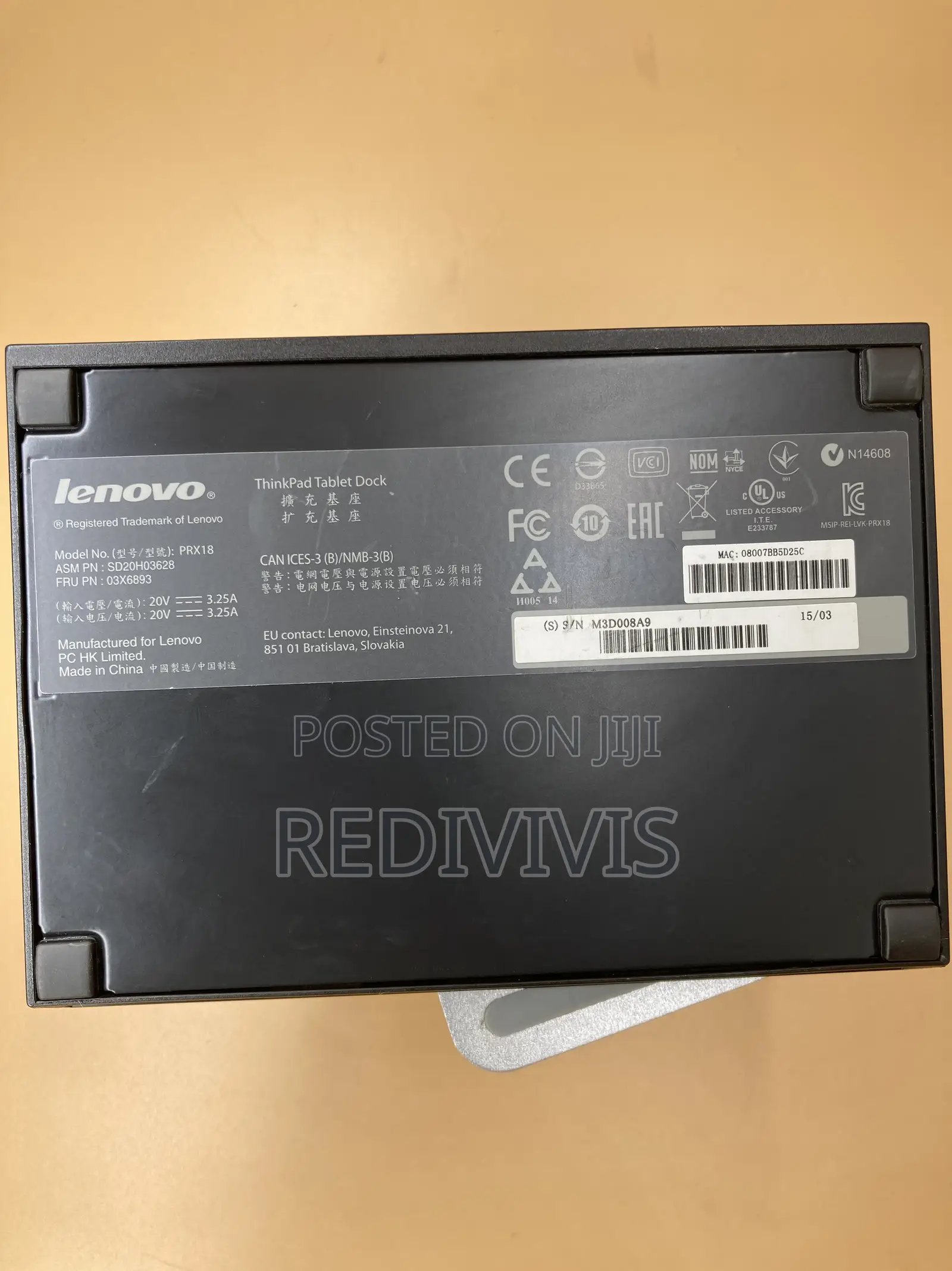 Lenovo Thinkpad Tablet Dock Prx18