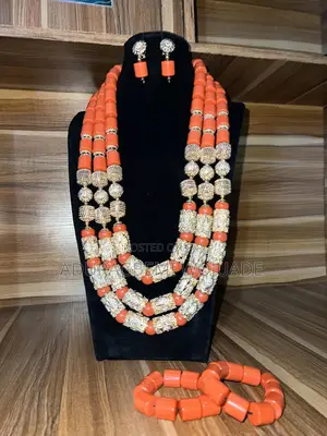 Coral Beads With Accessories