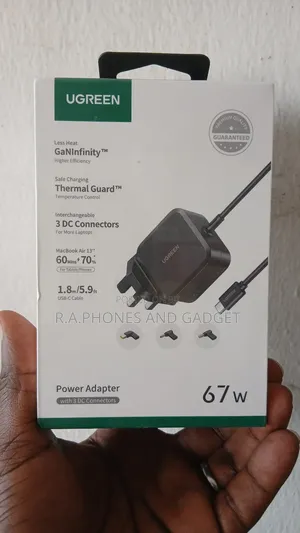 Ugreen 67w Gan Power Adapter With 3 Dc Connector