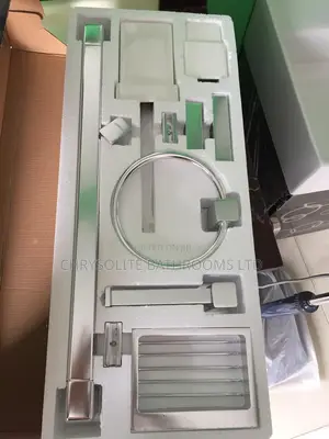 Metallic White Bathroom Accessories
