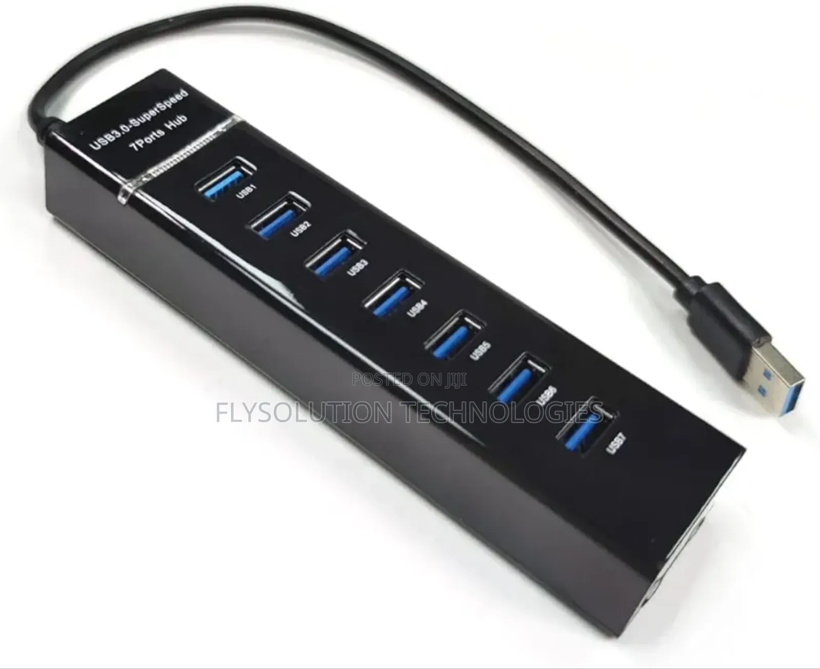 7-Ports Usb 3.0 High-Speed Hub | Superspeed Data Splitter for Laptop