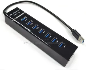 7-Ports Usb 3.0 High-Speed Hub | Superspeed Data Splitter for Laptop
